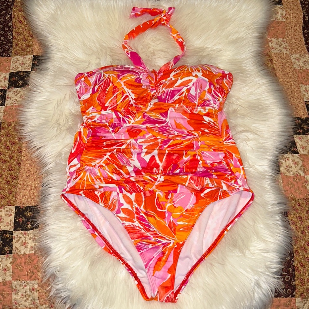 Lauren Ralph Lauren Cutout One Piece Swimsuit - Picture 1 of 7